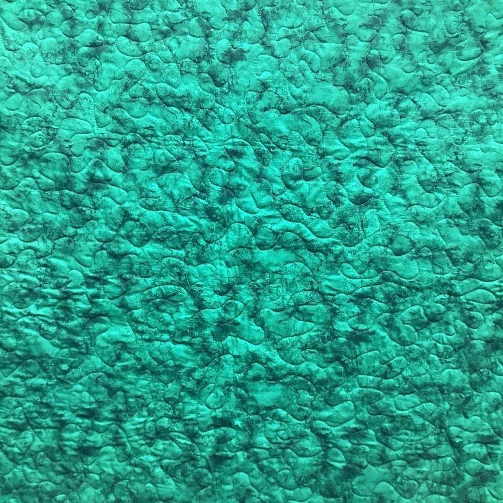 Blue & Lime Patchwork Quilt - Picture 4 of 5